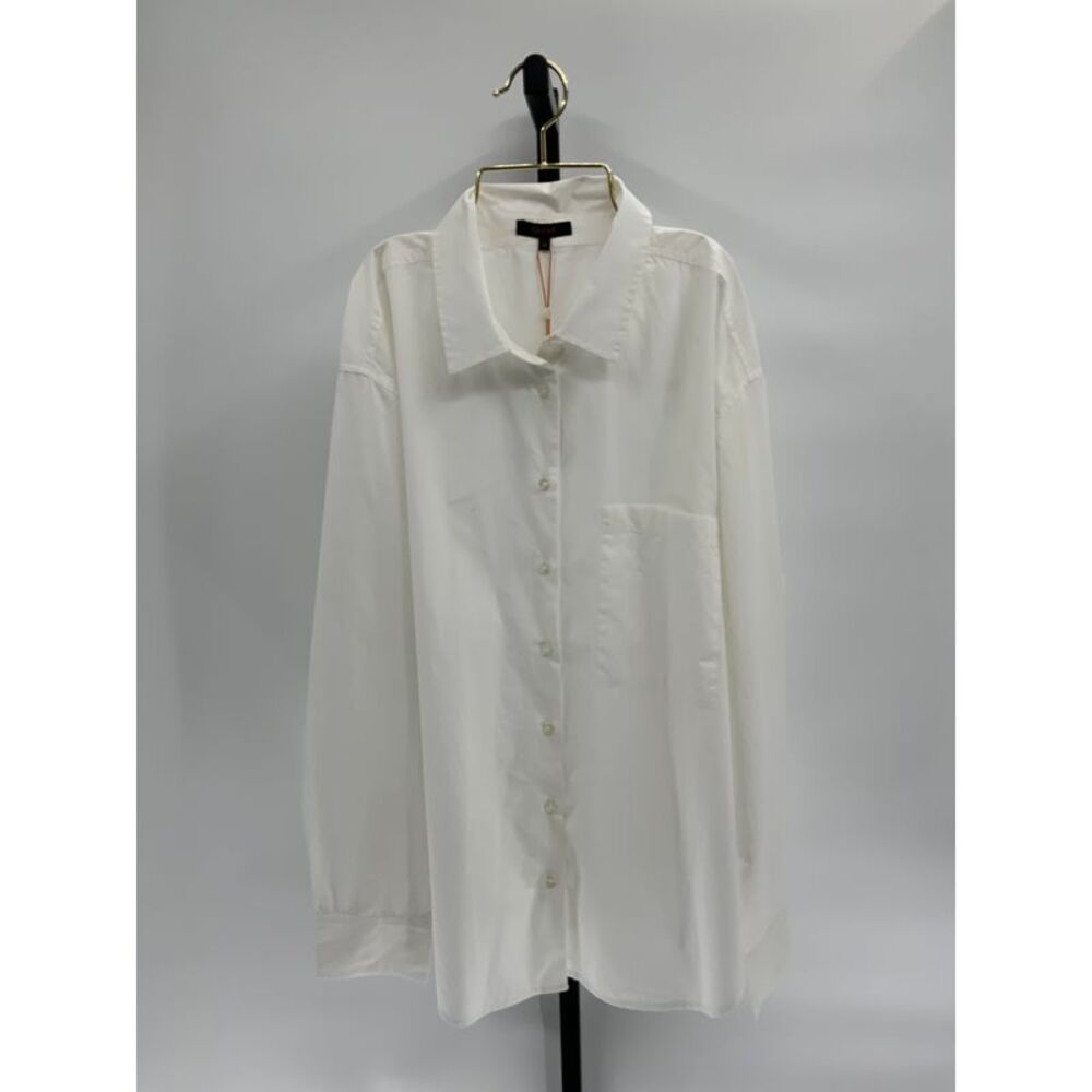 Quince White Button-Up Blouse
